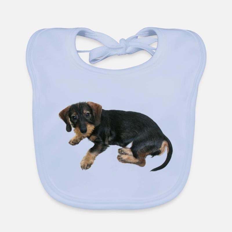 Cute puppy dog Organic Baby Bibs