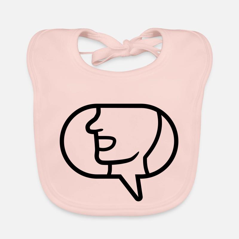 Simple icon communicate speech bubble Organic Baby Bibs