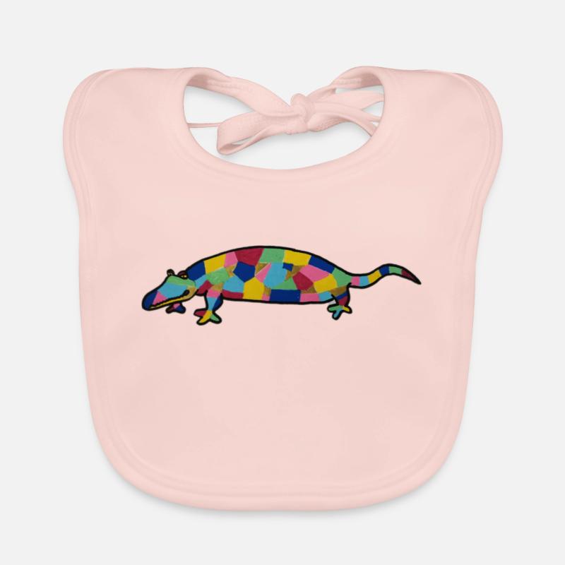 Buntes Krokodil Baby Bio-Lätzchen