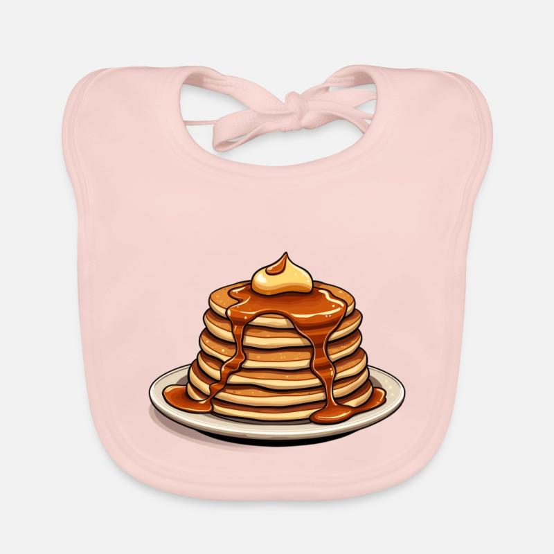 TOO MANY PANCAKES Organic Baby Bibs