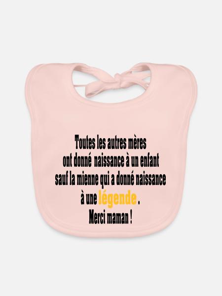 naissance d'une légende - Bavoir bio Bébé - rose - Devant