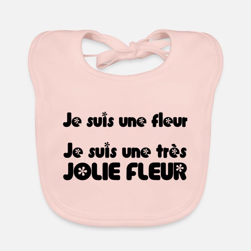 JE SUIS UNE FLEUR - Bavoir bio Bébé - rose