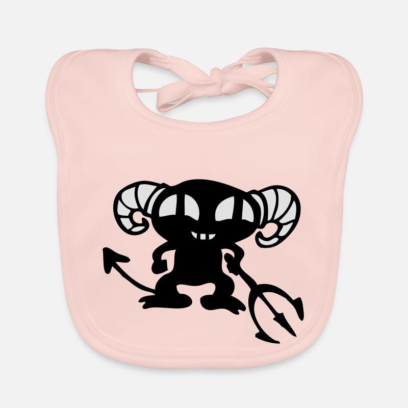 diable diablotin - Bavoir bio Bébé - rose