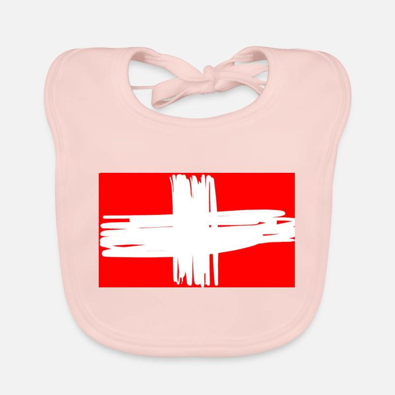 Drapeau suisse Bavoir bio Bébé