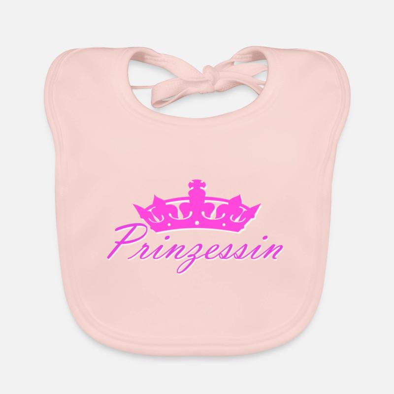 Couronne princesse - Bavoir bio Bébé - rose