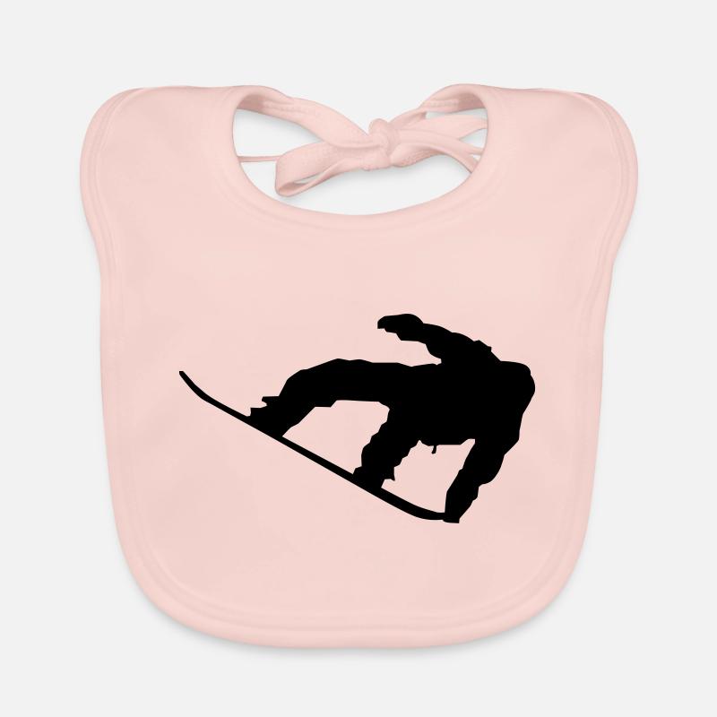 Cool snowboarder Organic Baby Bibs