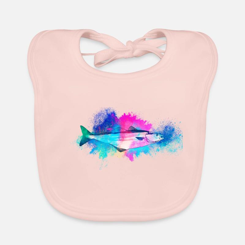 Fisch Köhler farbenfroh Baby Bio-Lätzchen