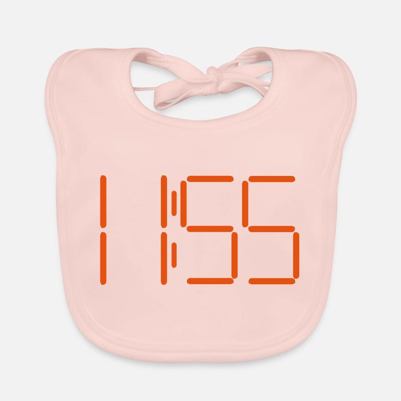 Digital clock 11:55 Organic Baby Bibs