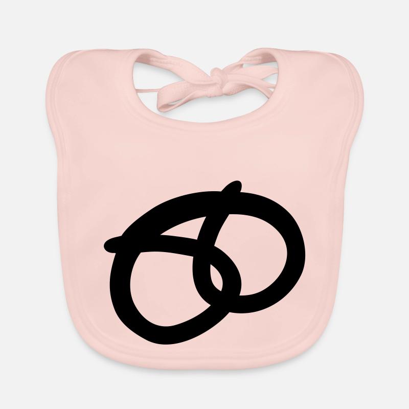 brezel__f1 - Baby Bio-Lätzchen - Rose