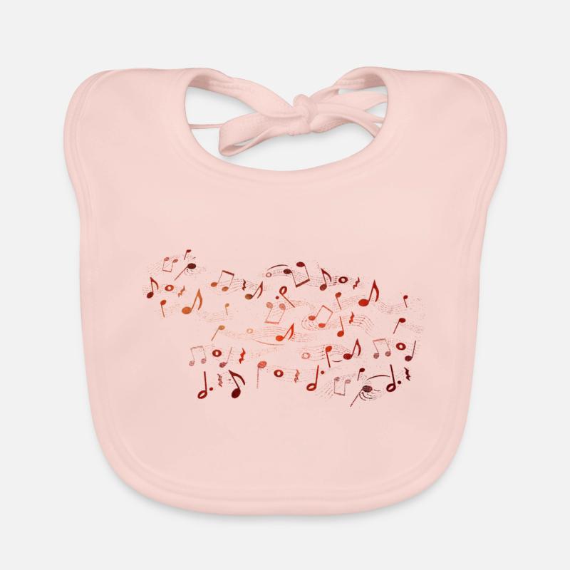 Music notes Organic Baby Bibs