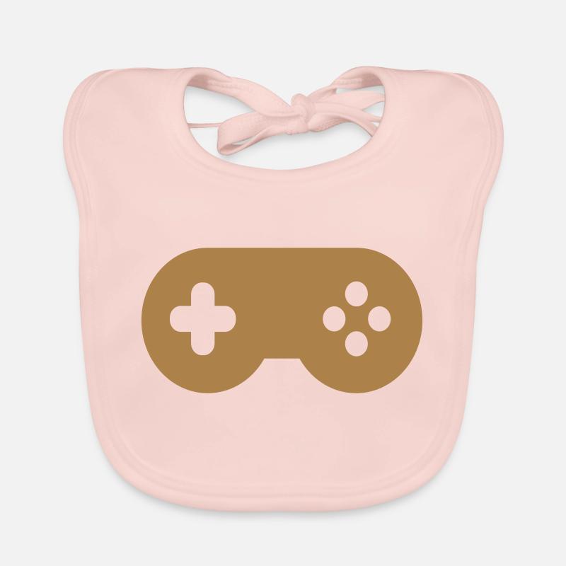 Controller Oldschool N64 - Organic Baby Bibs - rose