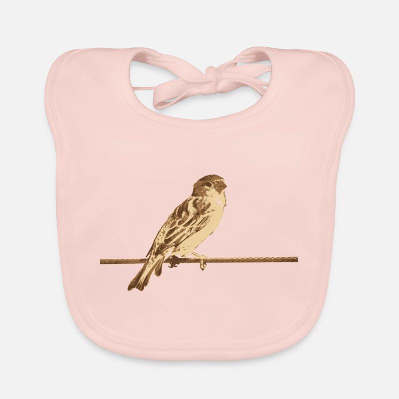 Oiseau moineau Bavoir bio Bébé