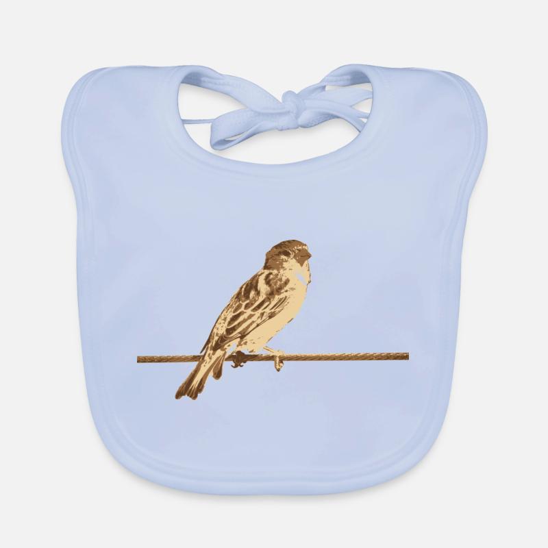 Spatz Vogel Baby Bio-Lätzchen