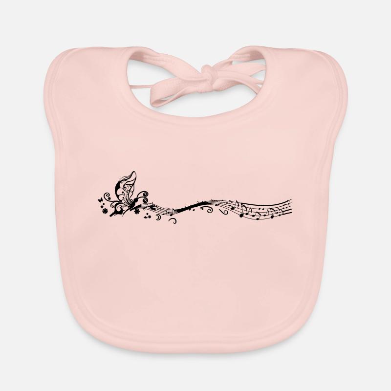 Musik - Baby Bio-Lätzchen - Rose