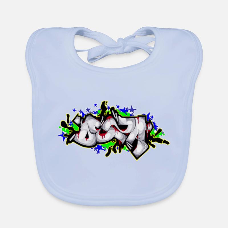 Graffiti Organic Baby Bibs