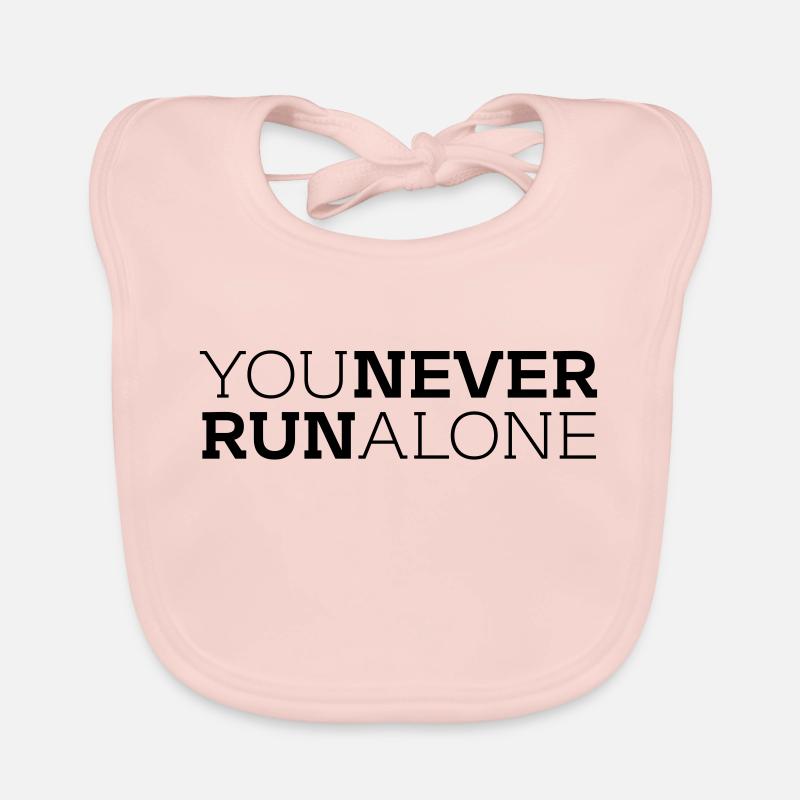 You never run alone Baby Bio-Lätzchen