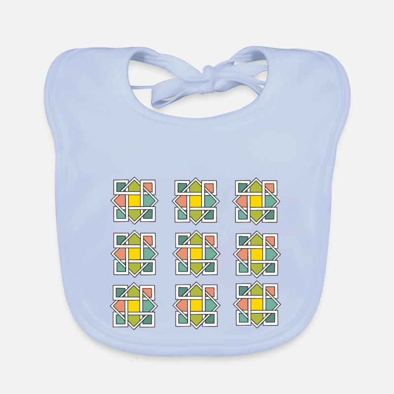Geometric pattern, color Organic Baby Bibs