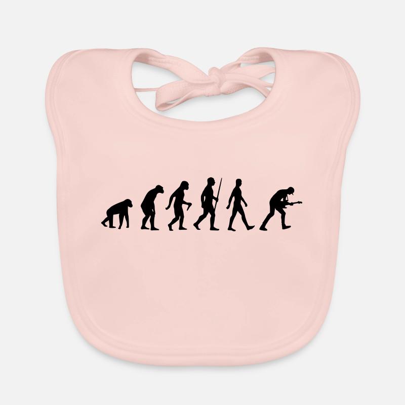 E guitar. Evolution, player, music, instrument, Organic Baby Bibs