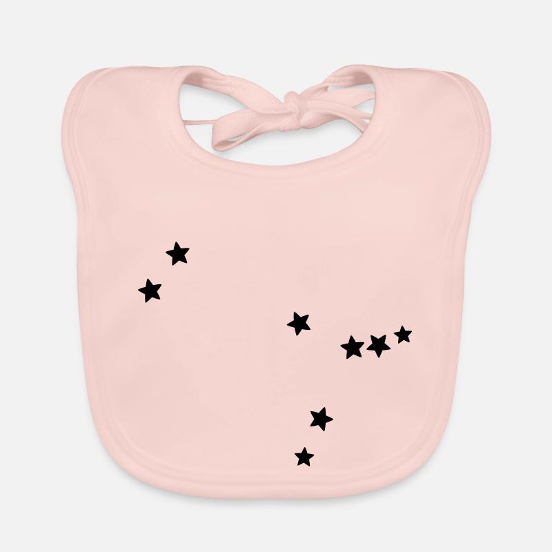 signe du zodiaque Gémeaux - Bavoir bio Bébé - rose