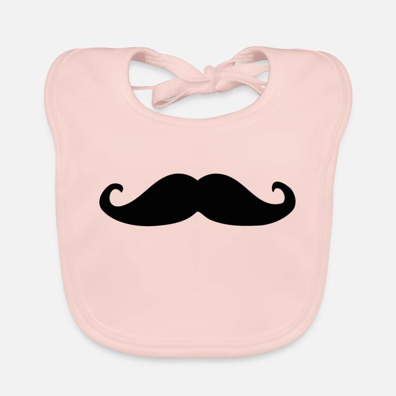 Bart Maske - Schnäuzer Schnurrbart Baby Bio-Lätzchen