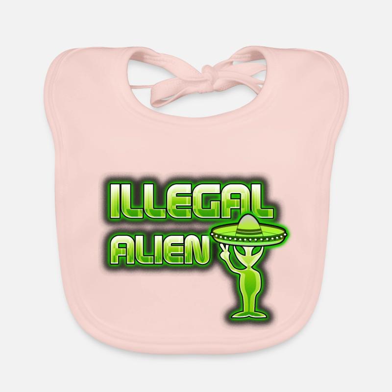 Funny Illegal Alien Organic Baby Bibs
