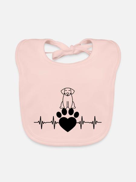 haustier liebe - Baby Bio-Lätzchen - Rose