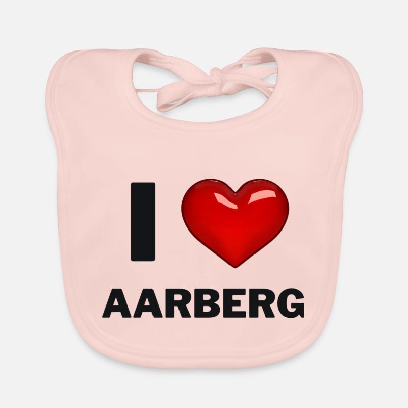 I Love Aarberg Organic Baby Bibs