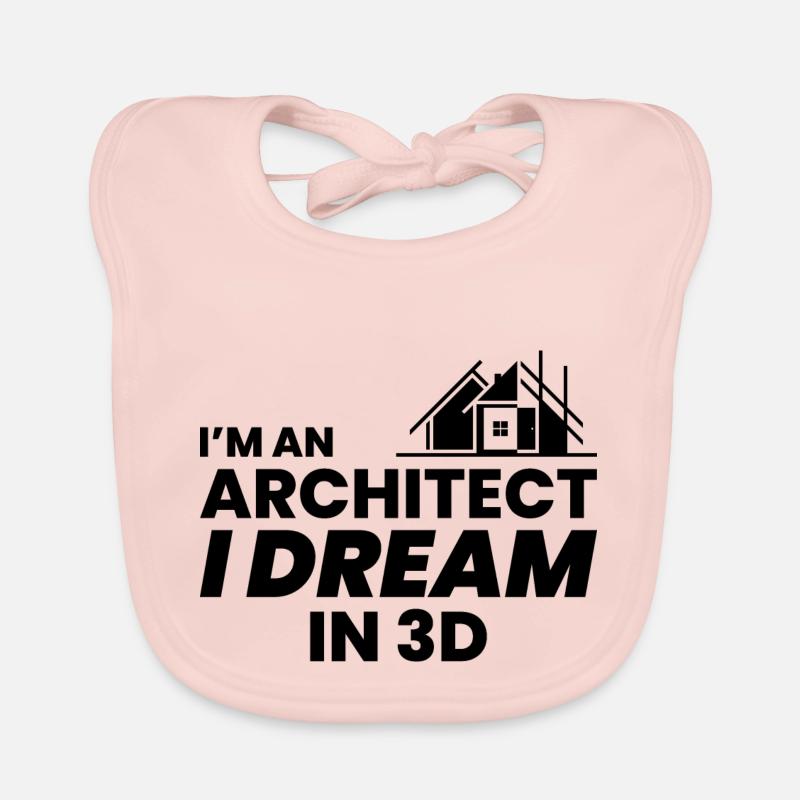 Architecte 3D Rêve Construction Architecture Drôle Bavoir bio Bébé