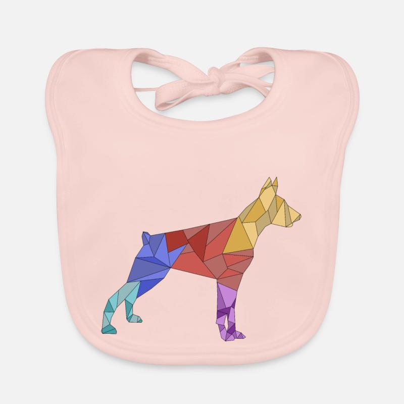geometrisch bunt DOBERMAN Baby Bio-Lätzchen