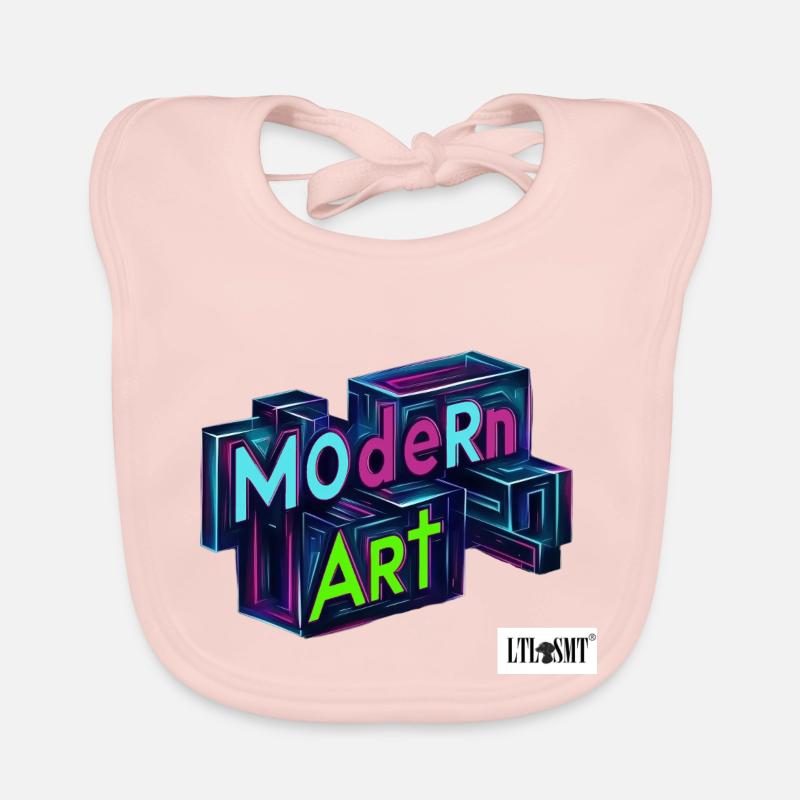 MOdeRn ART - Bavoir bio Bébé - rose