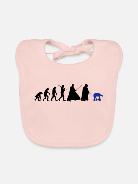 EVOLUTION DARK VADOR - Bavoir bio Bébé - rose - Devant