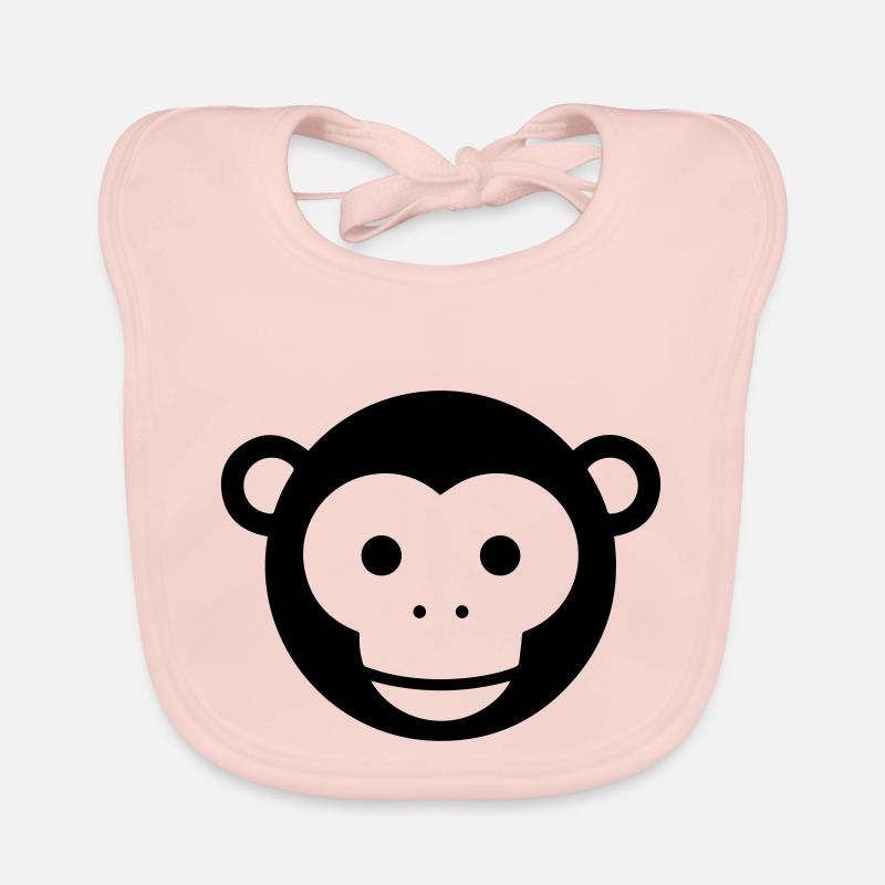 Bébé tête de singe - Bavoir bio Bébé - rose