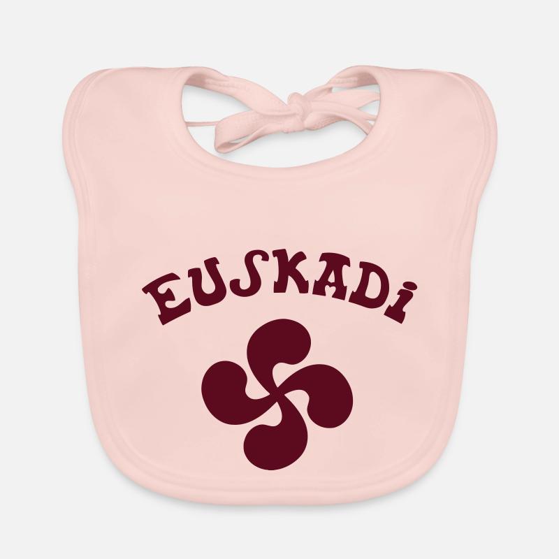 Croix Basque Rouge vectoriel - Bavoir bio Bébé - rose