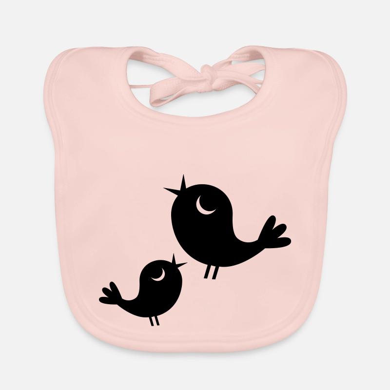 Vögelchen beim Twittern Baby Bio-Lätzchen