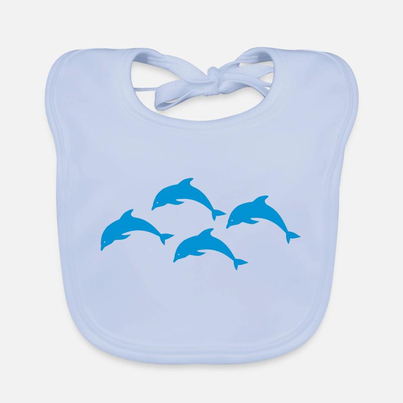 dolphins Organic Baby Bibs