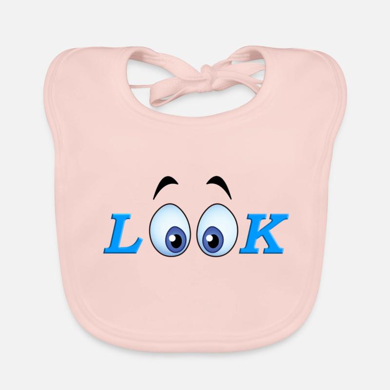 Regarder - Bavoir bio Bébé - rose