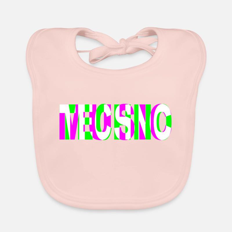 musique techno dj raver dubstep edm trance party - Bavoir bio Bébé - rose