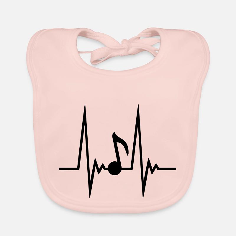 Music Note Pulse Baby Bio-Lätzchen