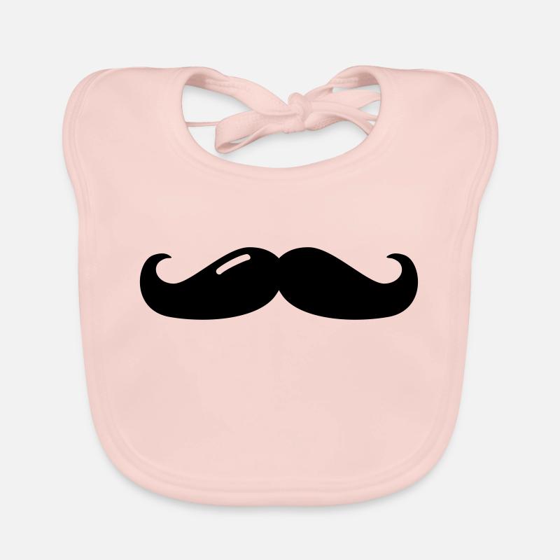 mustache - moustache - beard - bart Baby Bio-Lätzchen