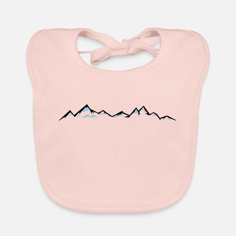 MONTAGNES Paysage Silhouette Panorama Bavoir bio Bébé