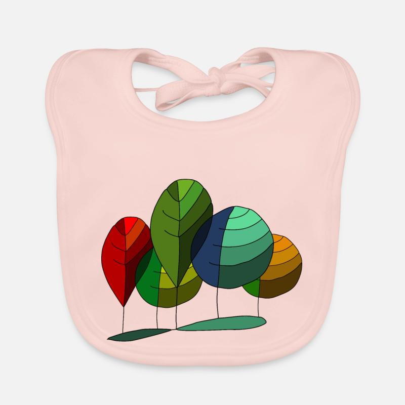 Trees - Organic Baby Bibs - rose
