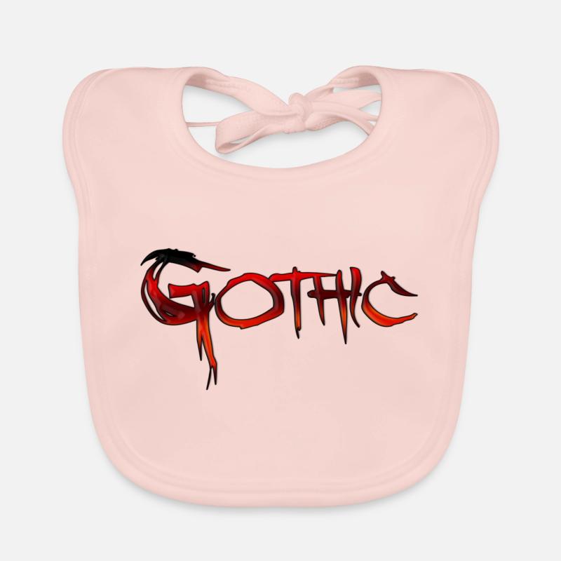 Gothic lettering Organic Baby Bibs