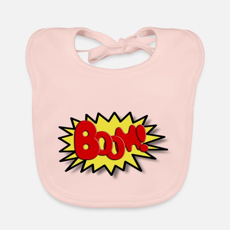 Boom Comicstyle Comic Figure Lichtenstein Pop Art Organic Baby Bibs