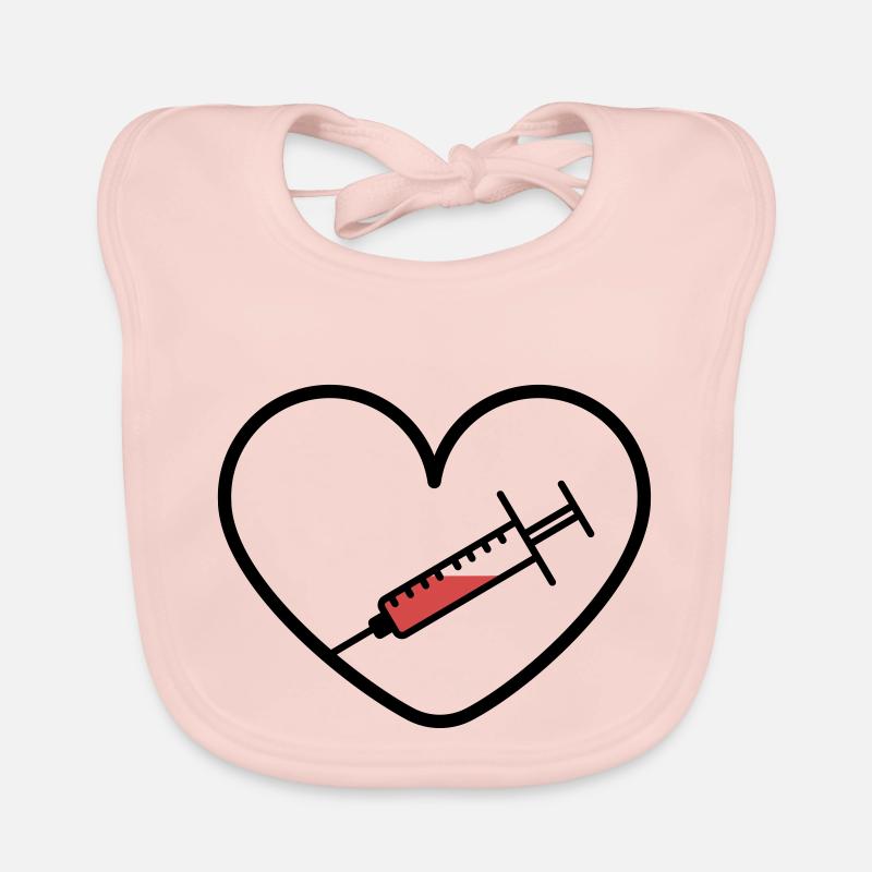 Vaccin Virus Covid Coeurs Partisans Design Bavoir bio Bébé