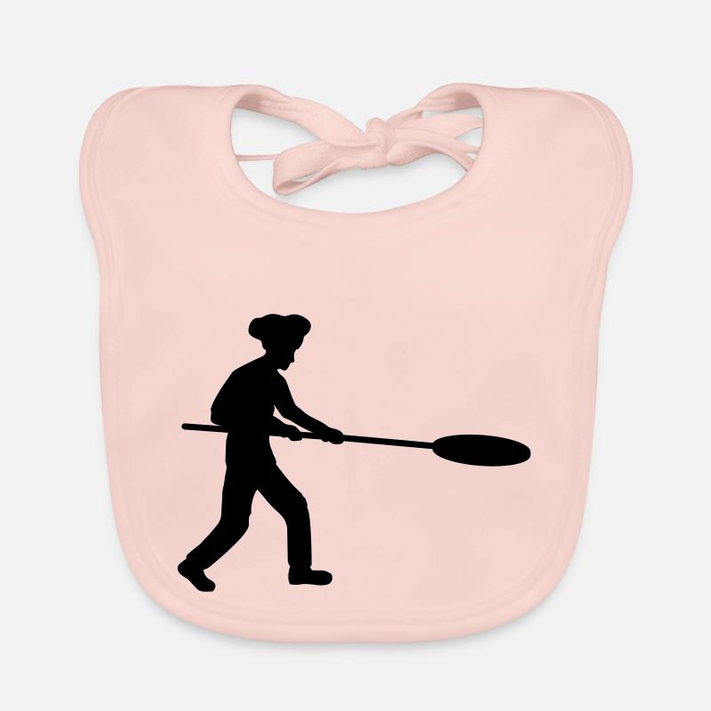Pizza Pusher Pizza Baker Silhouette Bavoir bio Bébé