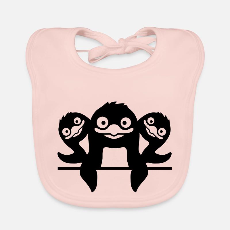 Lustige Pinguine 3 Freunde Baby Bio-Lätzchen
