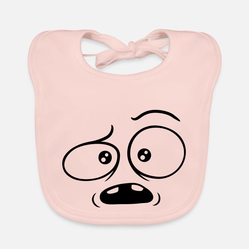 Visage comique sceptique confus Bavoir bio Bébé