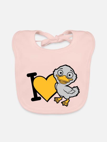 J’adore ducklings Comic - Bavoir bio Bébé - rose - Devant