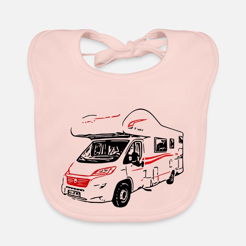 Camping-car Alcove Ducato - Bavoir bio Bébé - rose