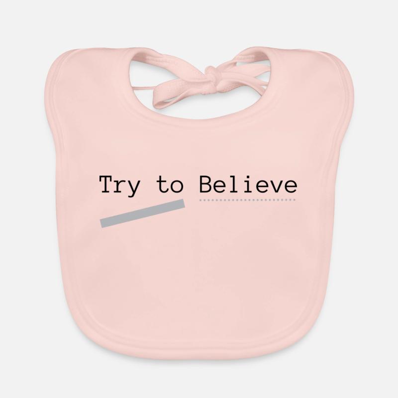 Try to Believe Basic, imprimé au dos Bavoir bio Bébé